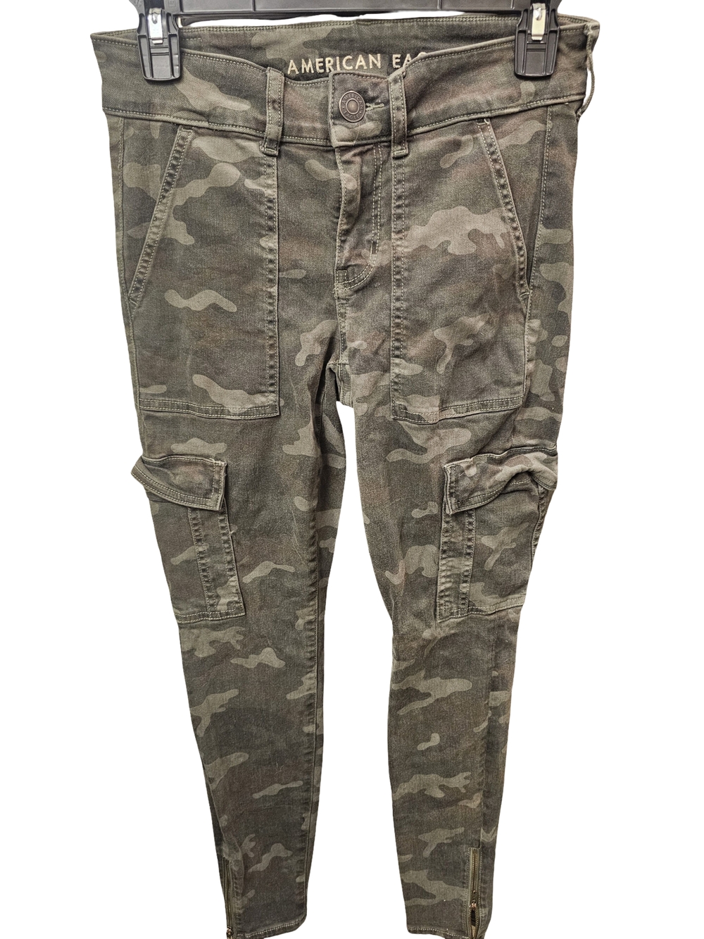 American Eagle Camo Cargo Skinny Jeans Womens Size 4 Next Level Stretch Ankle